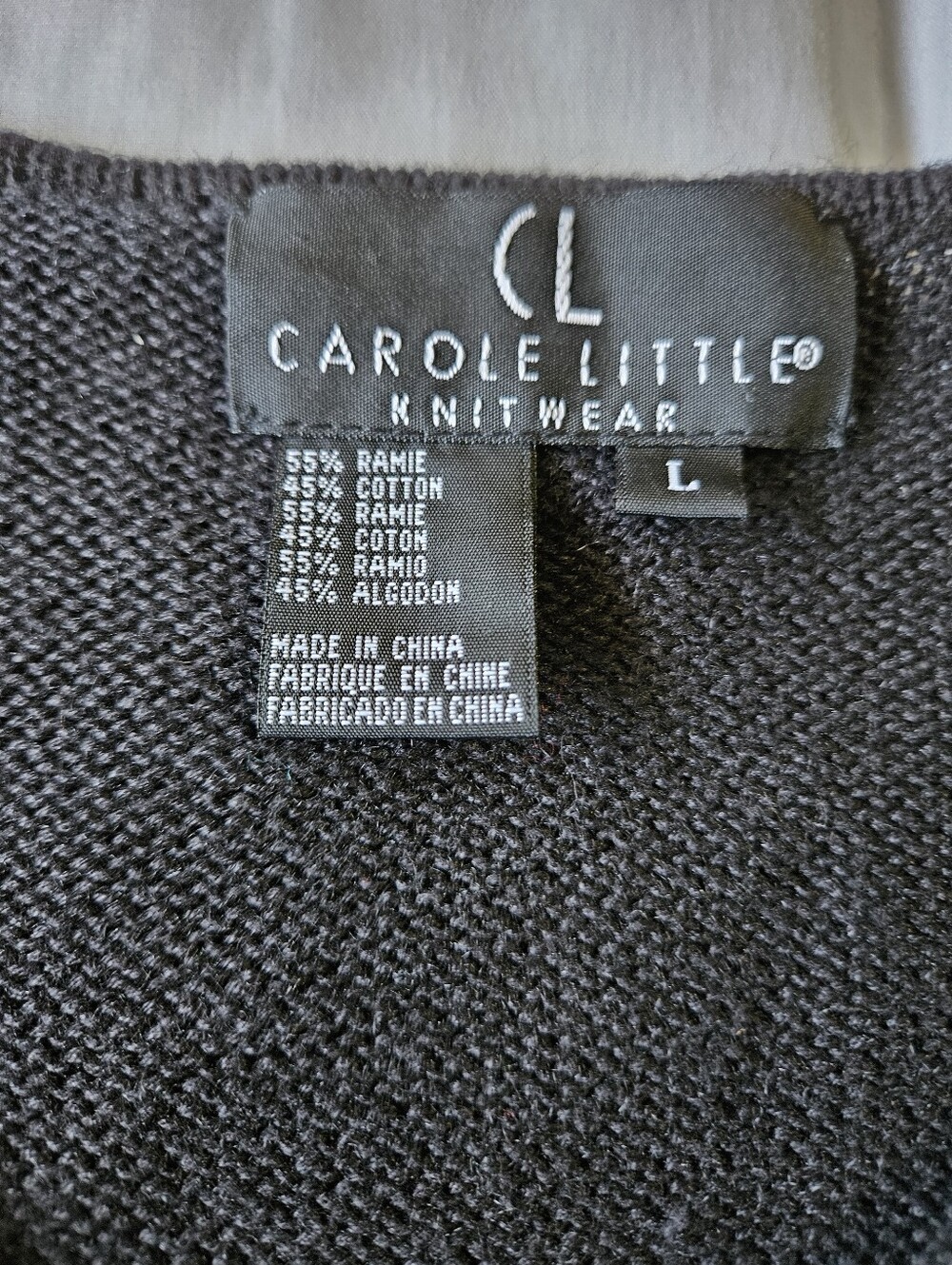 Vintage Carole Little Embroidered Knitwear Zip Cardigan - Size L - Picture 12 of 12
